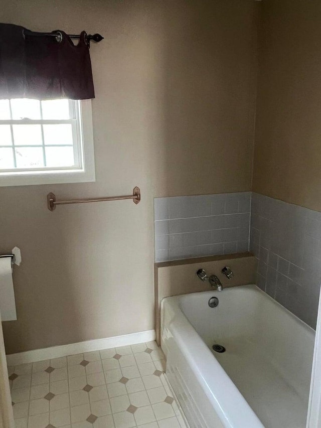 bathroom featuring a bathing tub