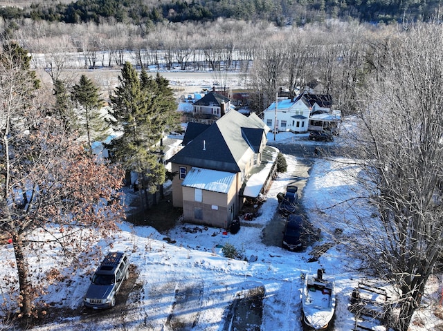 view of snowy aerial view