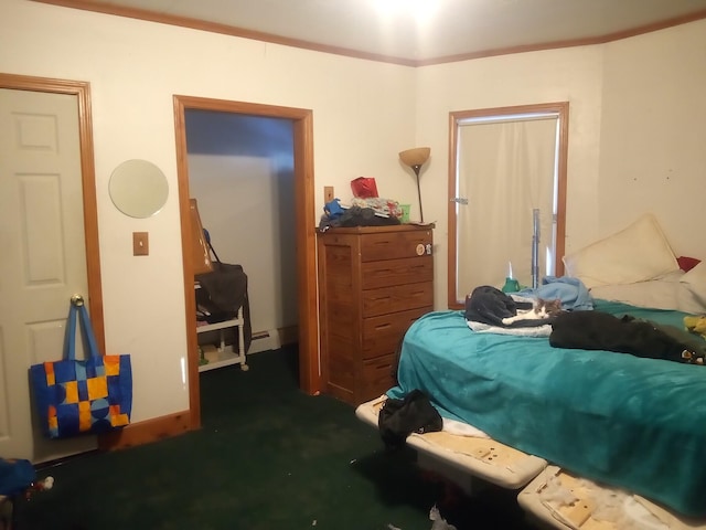 view of carpeted bedroom