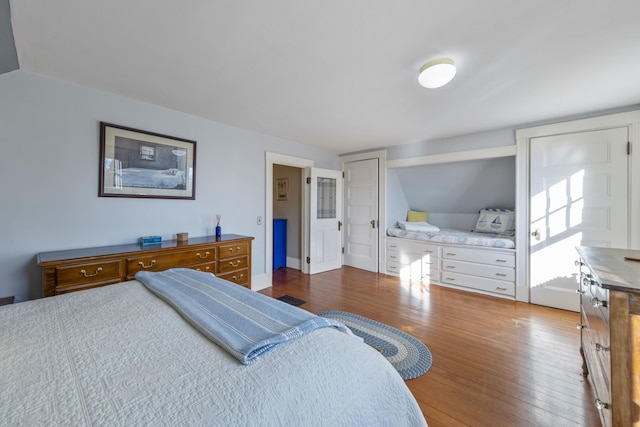 bedroom featuring hardwood / wood-style flooring