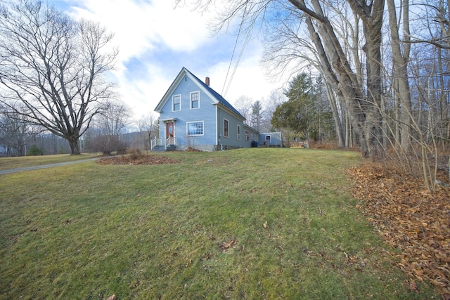 exterior space with a yard