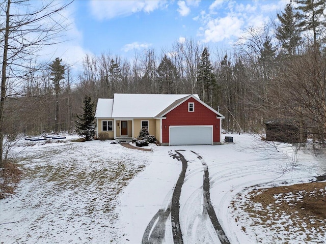 view of front of house featuring a garage