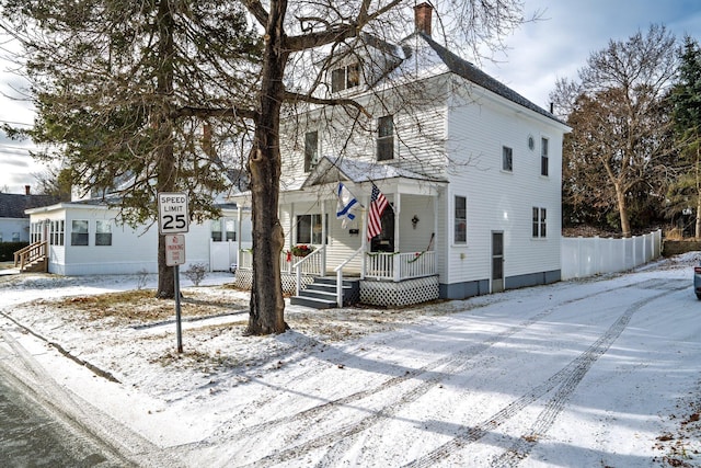 view of front of house with a porch