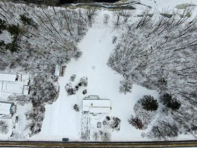 view of snowy aerial view