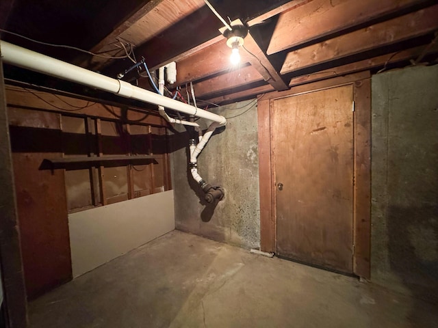 view of basement