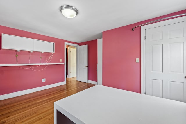 bedroom featuring wood-type flooring