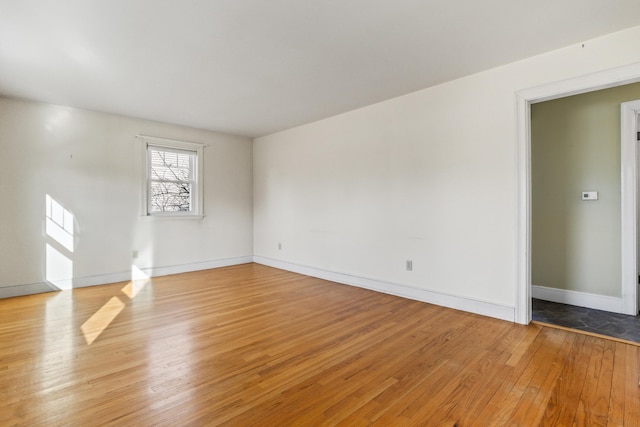 empty room featuring light hardwood / wood-style floors