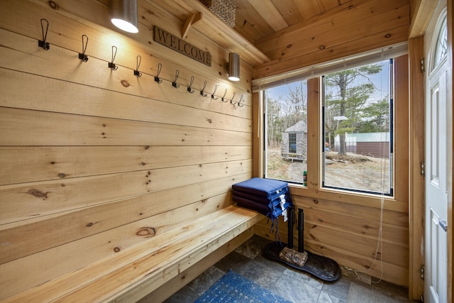 view of sauna / steam room featuring plenty of natural light