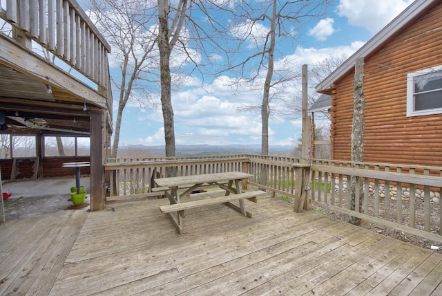 view of wooden deck