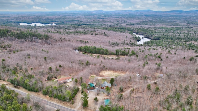 bird's eye view with a mountain view