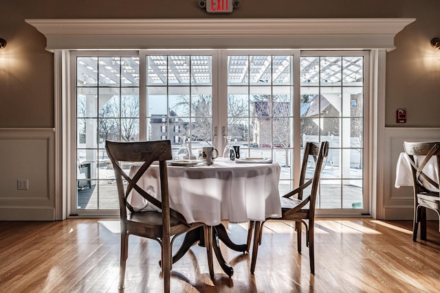 dining room featuring light wood-type flooring