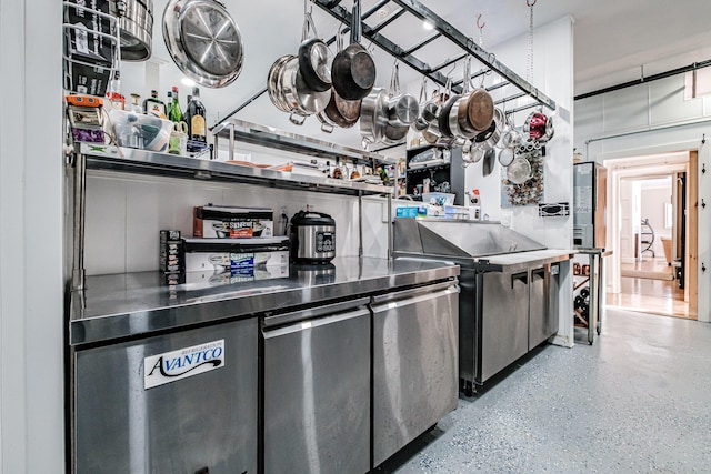 kitchen with stainless steel counters