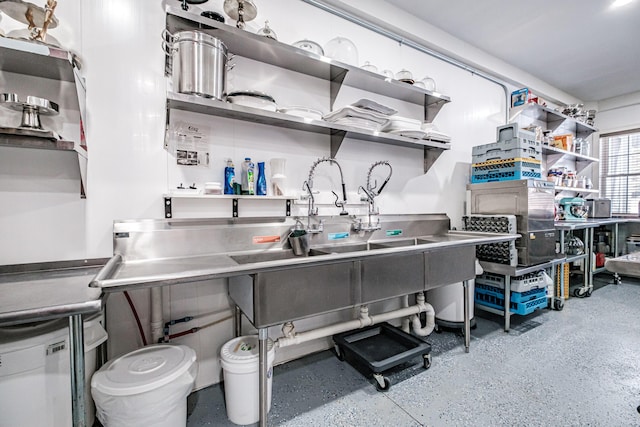 kitchen featuring stainless steel counters