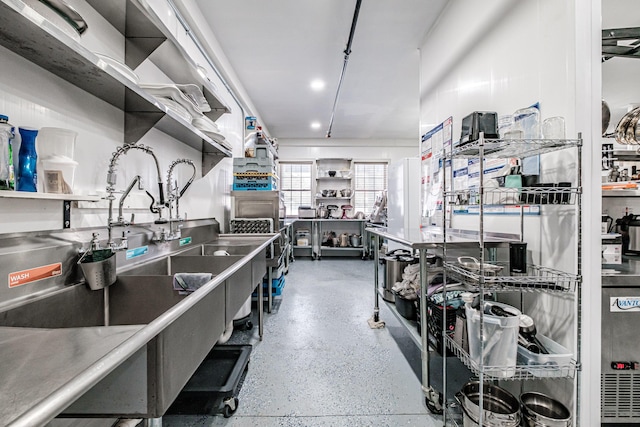 kitchen featuring stainless steel counters