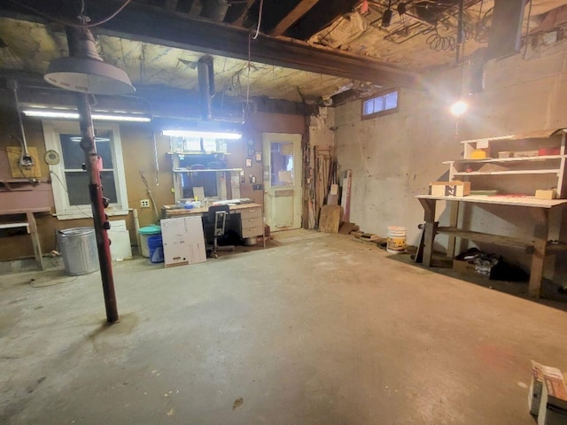 view of basement