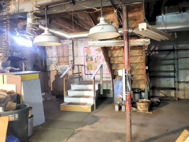 view of basement