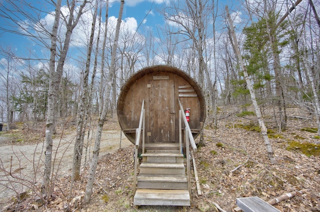 view of outdoor structure