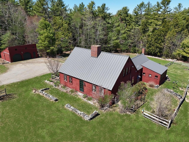 99 Angier Rd, Alna, ME 04535 - aerial view of property and surrounding area featuring a forest