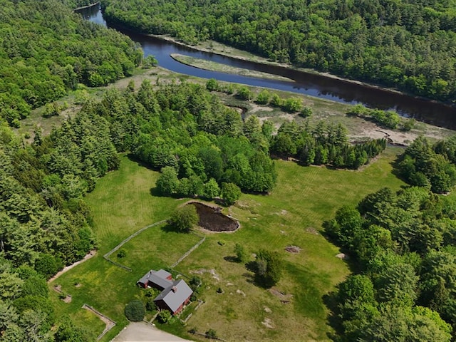 99 Angier Rd, Alna, ME 04535 - view of property location featuring a heavily wooded area and a nearby body of water