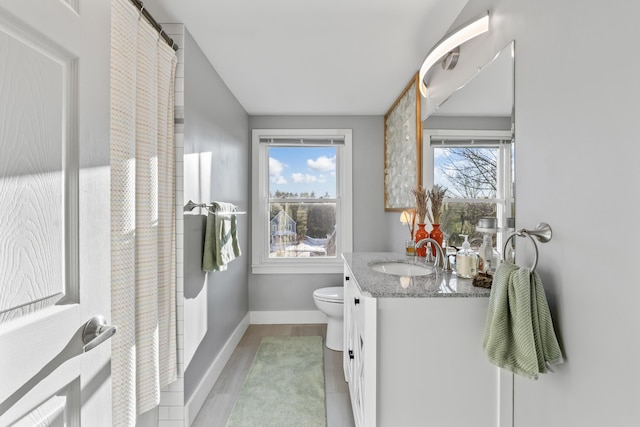 bathroom featuring toilet and vanity