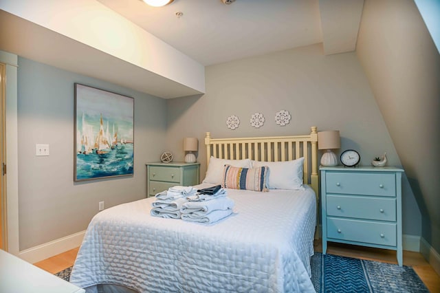 bedroom featuring light hardwood / wood-style flooring