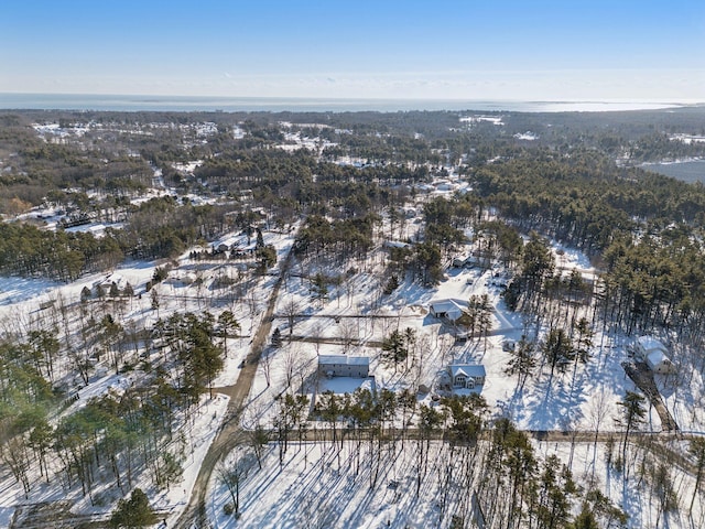 view of snowy aerial view