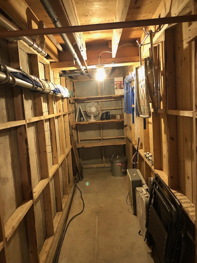 view of storage area