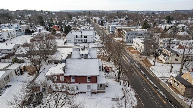 view of snowy aerial view