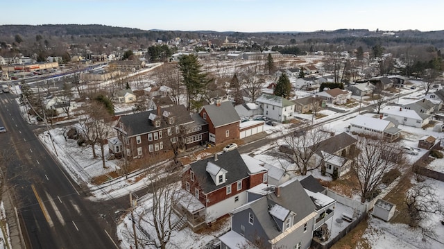 view of snowy aerial view