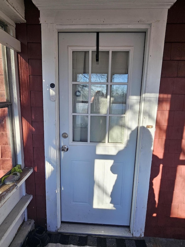 view of doorway to property