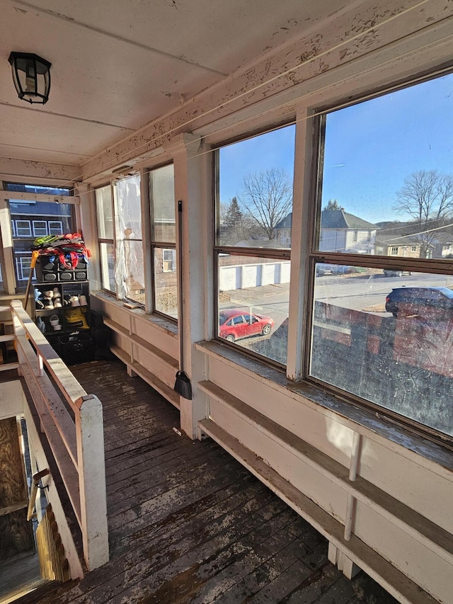 interior space featuring wood-type flooring