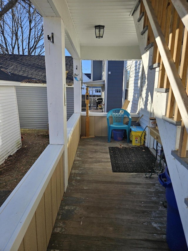 view of wooden terrace