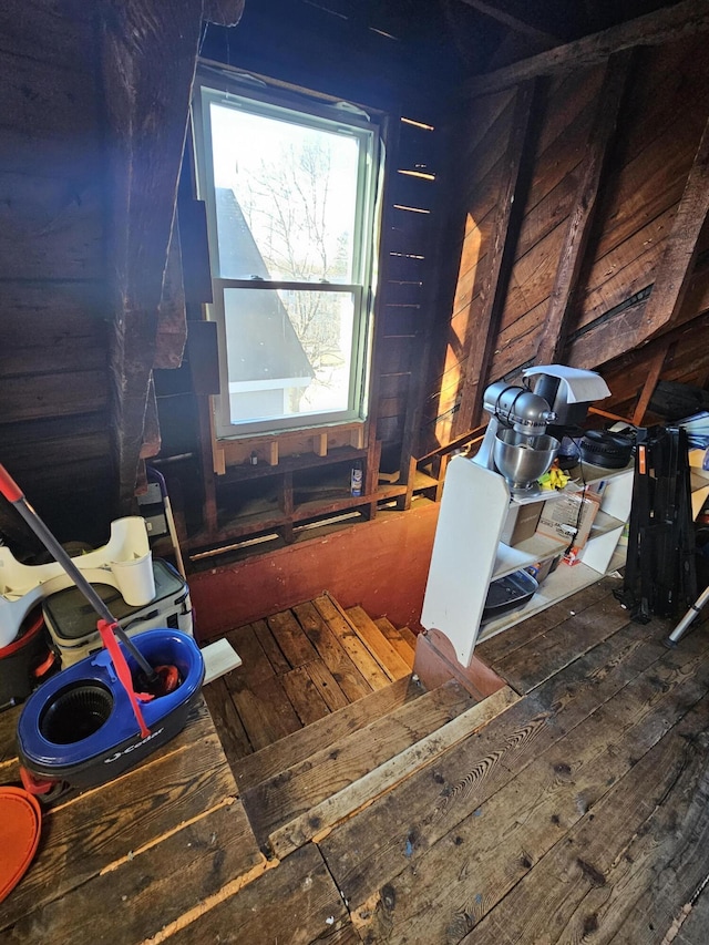 interior space featuring dark hardwood / wood-style flooring