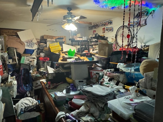 10 Russ St, Caribou, ME 04736 - miscellaneous room featuring a ceiling fan