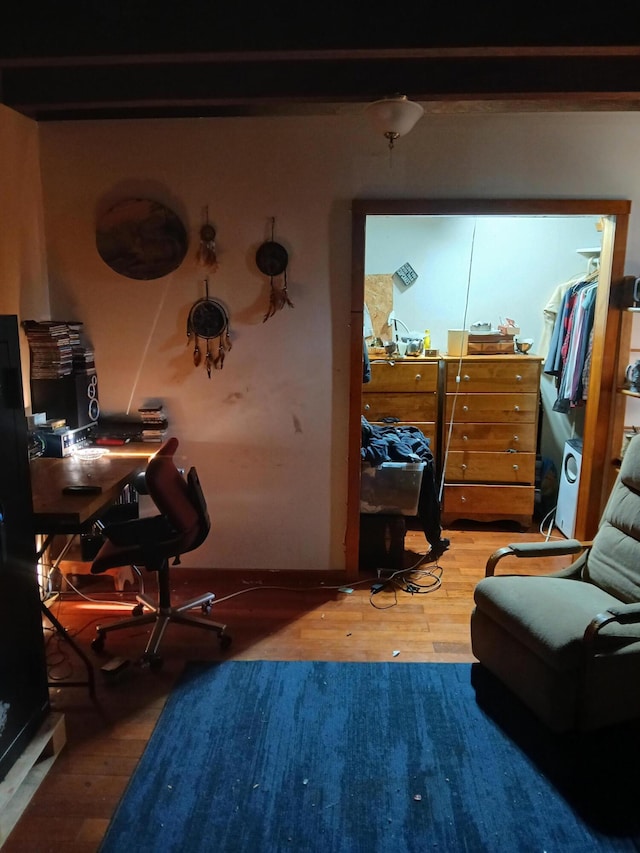 interior space featuring wood-type flooring