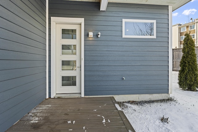 view of entrance to property