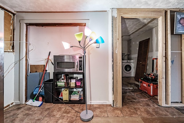 interior space with washer / dryer