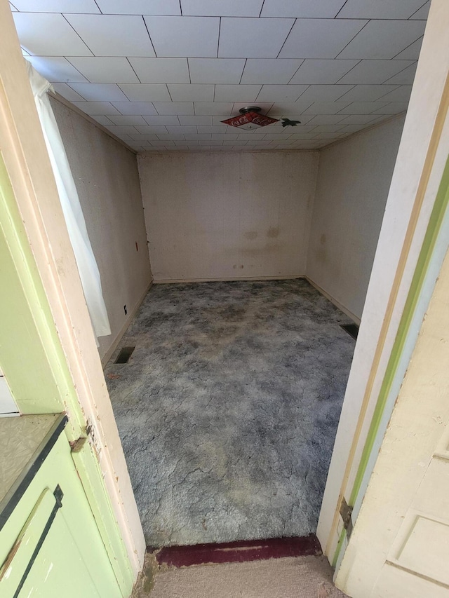 interior space featuring carpet flooring