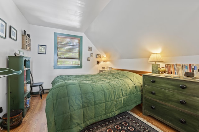 36 Storer Rd, Bremen, ME 04551 - bedroom with wood finished floors and lofted ceiling