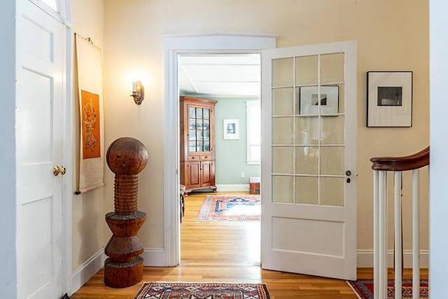 50 Peters Rd, Searsmont, ME 04973 - hallway with light wood-style flooring and baseboards