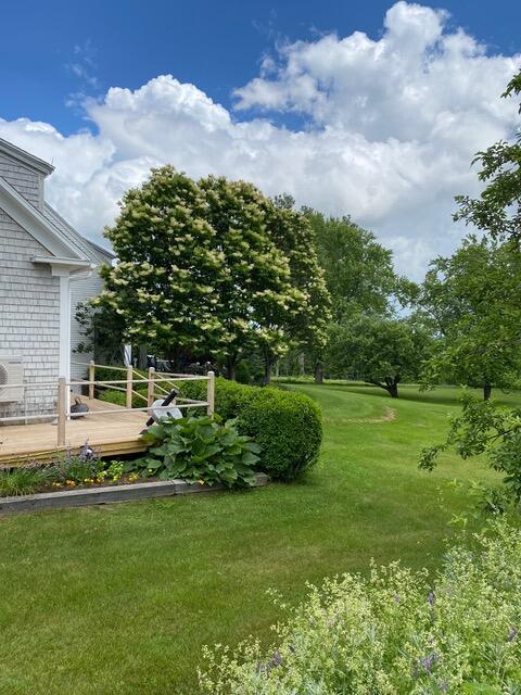 50 Peters Rd, Searsmont, ME 04973 - view of yard with a deck