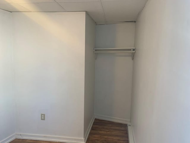 closet with baseboard heating