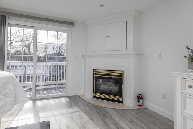 interior details featuring hardwood / wood-style flooring