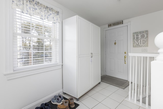 view of tiled entrance foyer