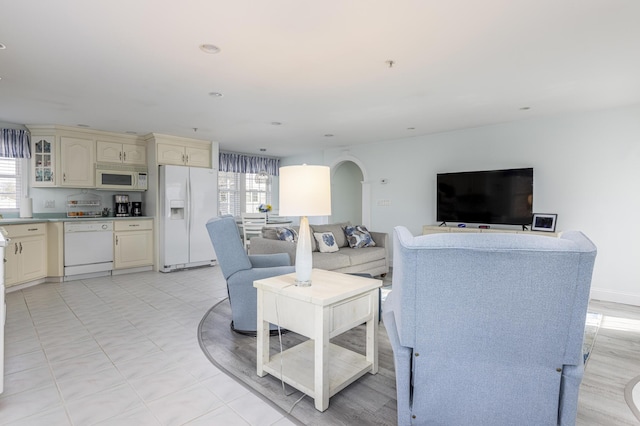 living room with a healthy amount of sunlight