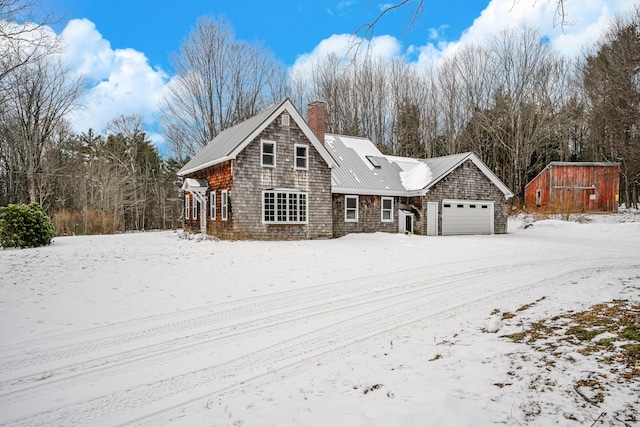 view of property featuring a garage