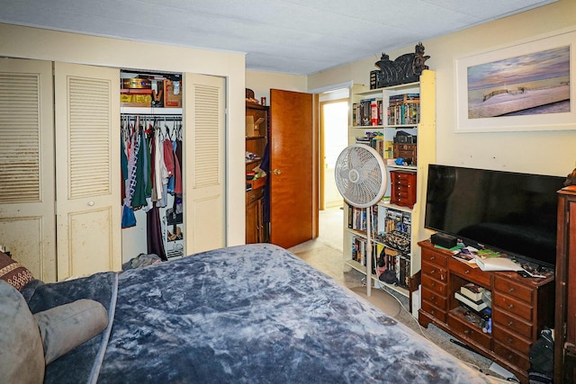 bedroom featuring a closet