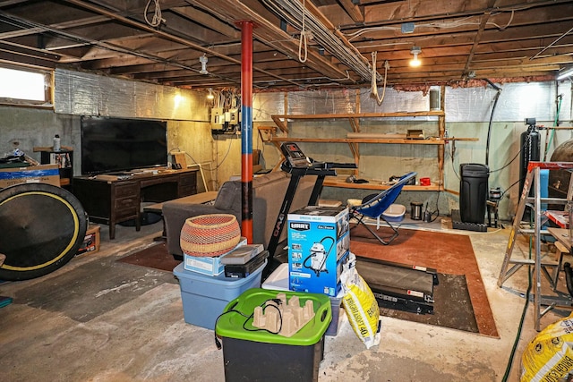 view of basement