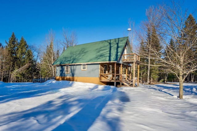 view of snowy exterior