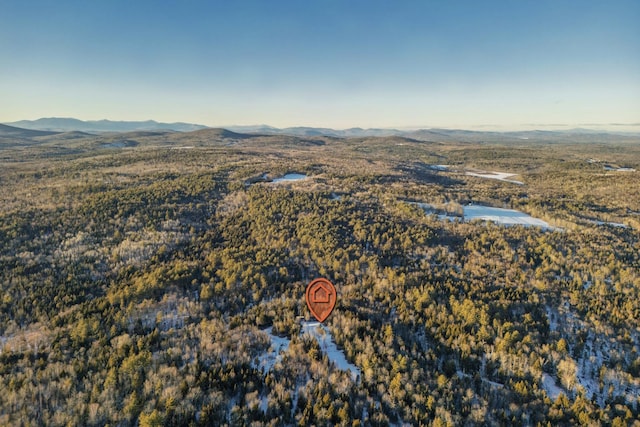 aerial view featuring a mountain view